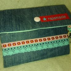 Portemonnaie / Geldbeutel „Blümchen blau“