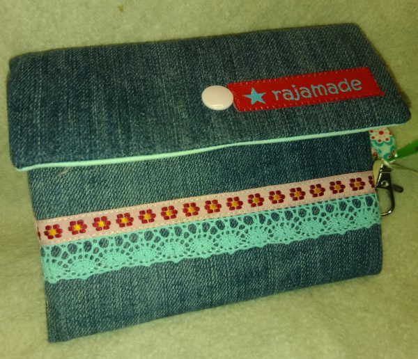 Portemonnaie / Geldbeutel „Blümchen blau“